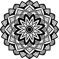 mandala noir pour la conception, conception de modèle circulaire de mandala vecteur