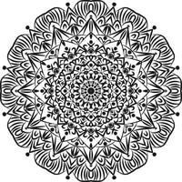 mandala noir pour la conception, conception de modèle circulaire de mandala vecteur