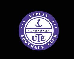 ujpest fc logo club symbole Grèce ligue Football abstrait conception vecteur illustration avec noir Contexte