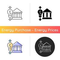 icône de réglementation des prix de l'énergie du gouvernement vecteur