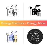icône de prix de l'énergie de la biomasse vecteur