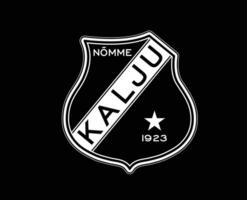 Kalju nomme club logo symbole Estonie ligue Football abstrait conception vecteur illustration avec noir Contexte