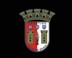 sportif Braga club logo symbole le Portugal ligue Football abstrait conception vecteur illustration avec noir Contexte