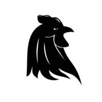 coq tête logo conception. poulet personnage, signe et symbole. vecteur
