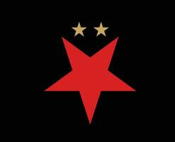 sk la slavie Prague club symbole logo tchèque république ligue Football abstrait conception vecteur illustration avec noir Contexte