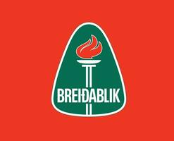 breidablik kopavogur club logo symbole Islande ligue Football abstrait conception vecteur illustration avec rouge Contexte