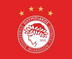 olympiacos club logo symbole Grèce ligue Football abstrait conception vecteur illustration avec rouge Contexte