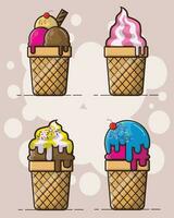 illustration vecteur graphique de la glace crème, parfait pour nourriture animation , illustration, carton, nourriture icône, art, logo, nourriture conception, restaurant, etc.