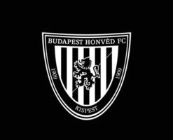 Budapest Honvé fc club symbole logo blanc Hongrie ligue Football abstrait conception vecteur illustration avec noir Contexte