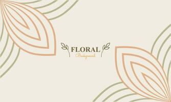 abstrait floral Contexte avec abstrait Naturel forme, feuille et floral ornement dans doux Couleur conception vecteur