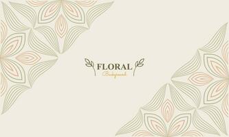 abstrait floral Contexte avec abstrait Naturel forme, feuille et floral ornement dans doux Couleur conception vecteur