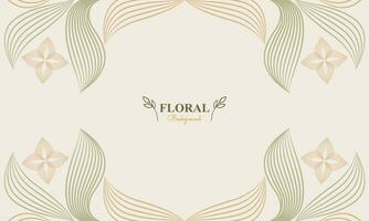 Naturel floral Contexte avec abstrait Naturel forme, feuille et floral ornement dans doux Couleur style vecteur