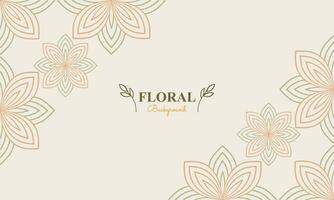 abstrait floral Contexte avec abstrait Naturel forme, feuille et floral ornement dans doux Couleur conception vecteur