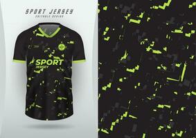 Contexte pour des sports, Jersey, football, fonctionnement Jersey, courses Jersey, vélo. noir surface, pixel modèle, citron vert vert. vecteur