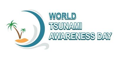 monde tsunami conscience journée Contexte. vecteur
