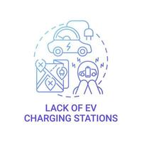 les stations de recharge voiture écologique manquent l'icône de concept. vecteur