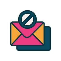 email Spam rempli Couleur icône. vecteur icône pour votre site Internet, mobile, présentation, et logo conception.