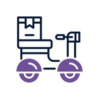 livraison bicyclette double Ton icône. vecteur icône pour votre site Internet, mobile, présentation, et logo conception.