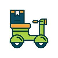 livraison bicyclette rempli Couleur icône. vecteur icône pour votre site Internet, mobile, présentation, et logo conception.