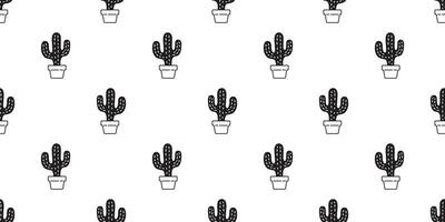 cactus sans couture modèle vecteur désert Botanica fleur été jardin plante écharpe isolé répéter fond d'écran tuile Contexte griffonnage illustration conception