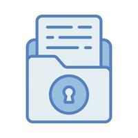 sécurise confidentiel fichier Dossiers, avec papier les documents Sécurité vecteur icône