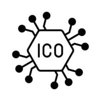bitcoin ico vecteur conception isolé sur blanc Contexte