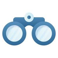un optique instrument avec une lentille pour chaque œil, utilisé pour visualisation loin objets, jumelles vecteur conception dans branché style