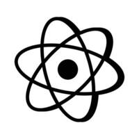 atome symbole dénotant concept icône de la physique éducation dans branché style vecteur