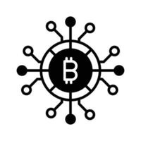 crypto-monnaie pièce de monnaie vecteur conception, bitcoin icône dans moderne style