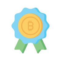avoir cette magnifique vecteur conception de bitcoin badge dans branché style