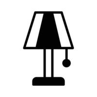 bien conçu icône de table lampe, personnalisable vecteur