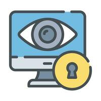 intimité politique, Les données protection, numérique sécurité, personnel information en ligne sécurité avec fermer à clé vecteur