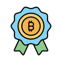 avoir cette magnifique vecteur conception de bitcoin badge dans branché style