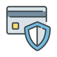crédit carte financier Sécurité avec bouclier, en ligne Paiement avec Sécurité concept vecteur