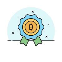 avoir cette magnifique vecteur conception de bitcoin badge dans branché style