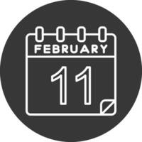 11 février vecteur icône