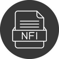 nfi fichier format vecteur icône