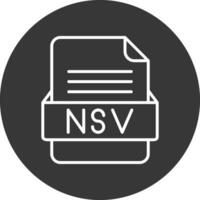 nsv fichier format vecteur icône