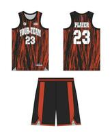 basketball Jersey modèle conception, basketball uniforme maquette conception, vecteur sublimation des sports vêtements conception, Jersey basketball idées.