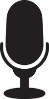 professionnel microphone et l'audio enregistrement dispositif icône isolé sur blanc Contexte pour podcasting et discours vecteur