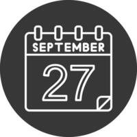 27 septembre vecteur icône