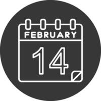 14 février vecteur icône
