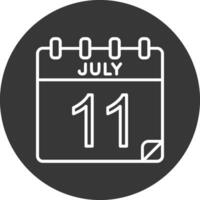 11 juillet vecteur icône