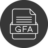gfa fichier format vecteur icône