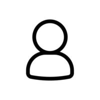 utilisateur icône dans branché contour style isolé sur blanc Contexte. utilisateur silhouette symbole pour votre site Internet conception, logo, application, ui. vecteur illustration, eps10.