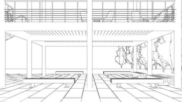 3d illustration du projet de construction vecteur