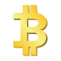 bitcoin signe et symbole. numérique crypto devise logo. vecteur