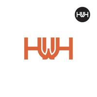 lettre hwh monogramme logo conception vecteur