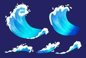 mer ou océan vagues illustration vecteur