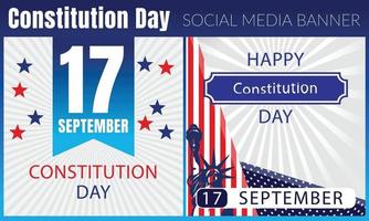 jour de la constitution aux états-unis. patriote américain. 17 septembre. vecteur